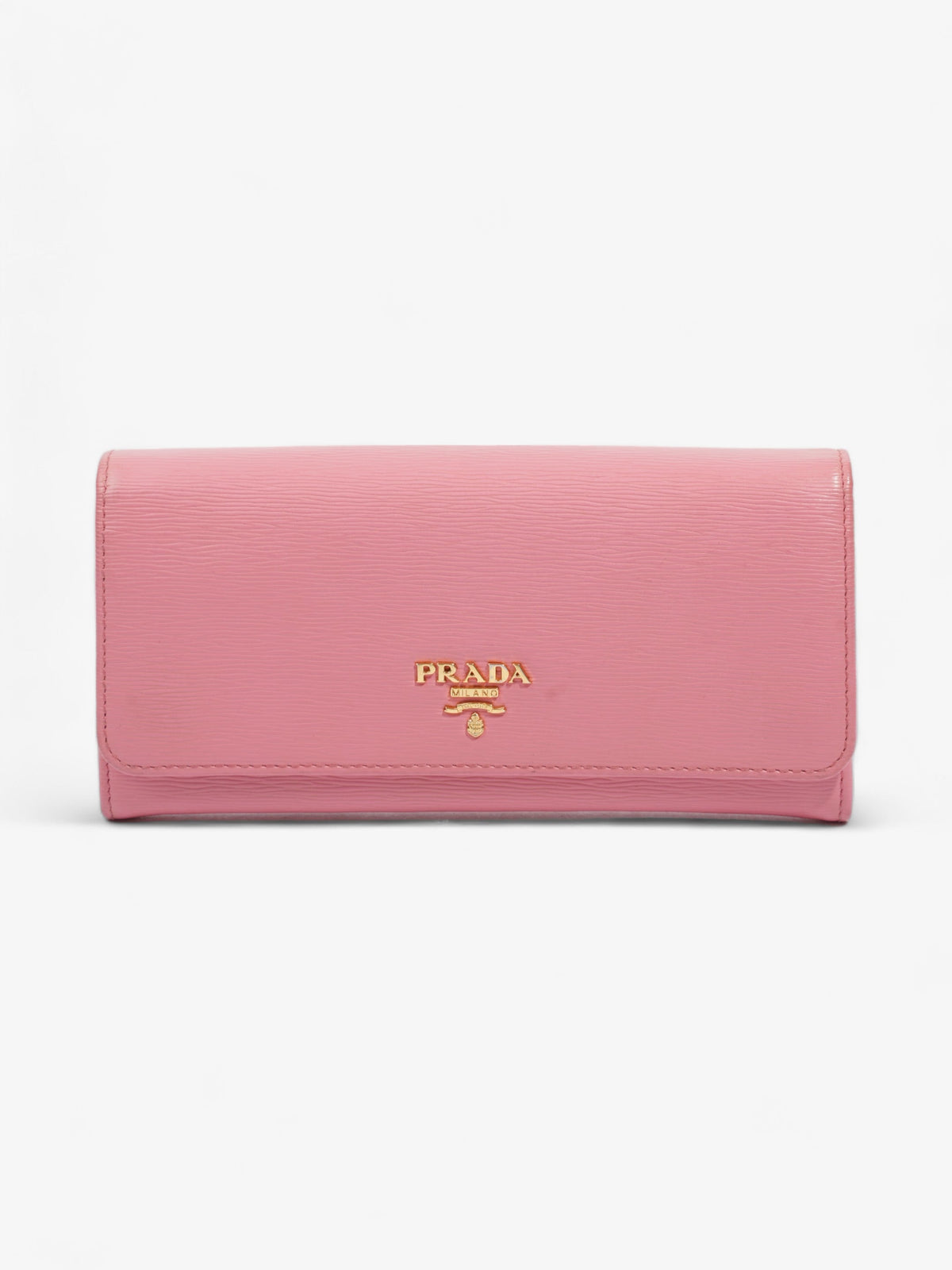 Prada Long Wallet Pink Leather