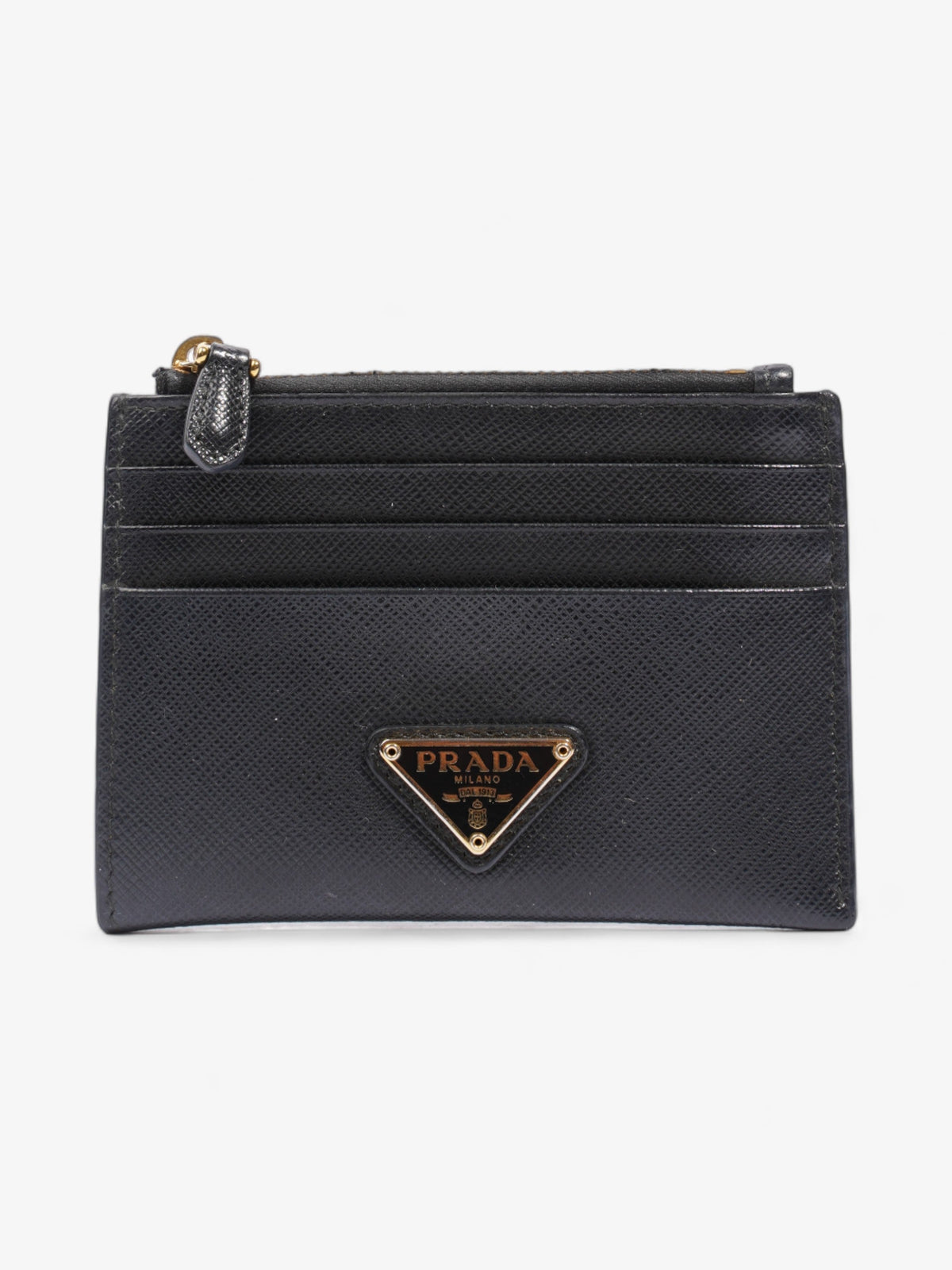 Prada Triangle Wallet Black Saffiano Leather