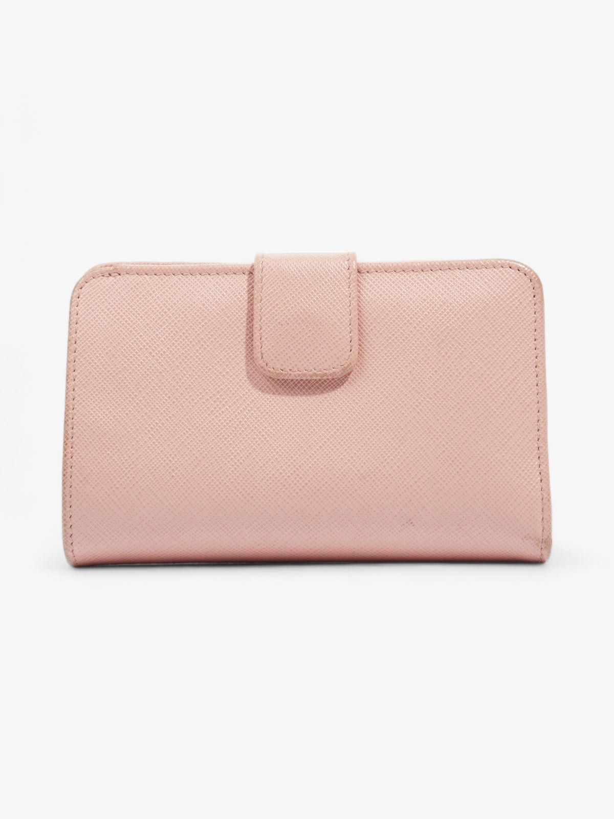 Prada Compact Wallet Pink Saffiano Leather