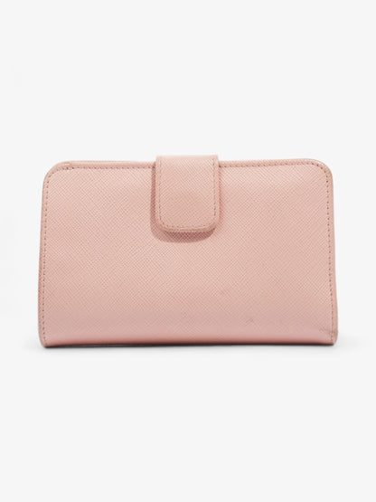 Prada Compact Wallet Pink Saffiano Leather