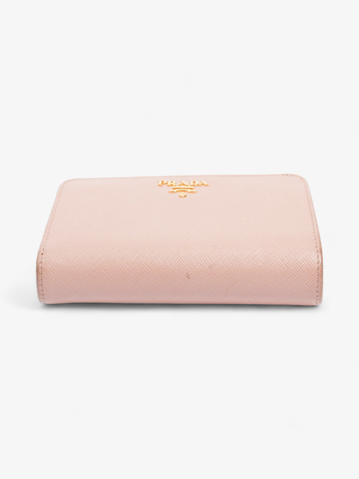Prada Compact Wallet Pink Saffiano Leather