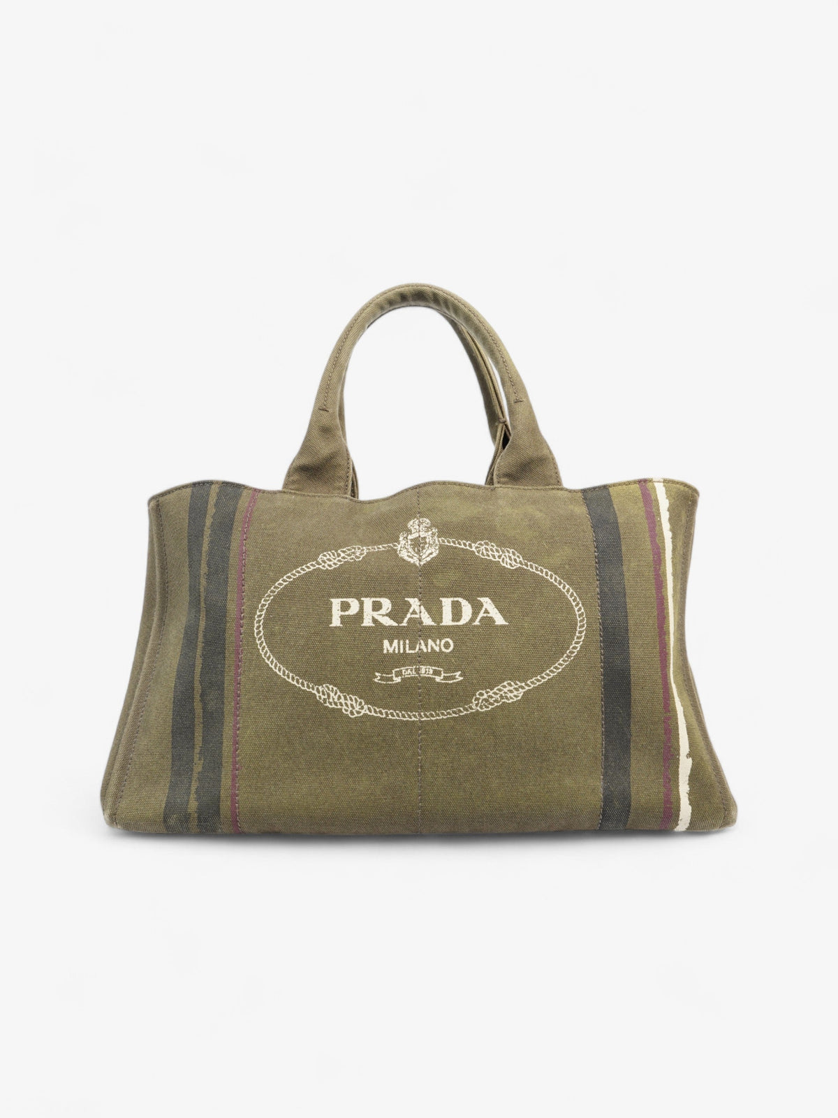 Prada Canapa Green Canvas