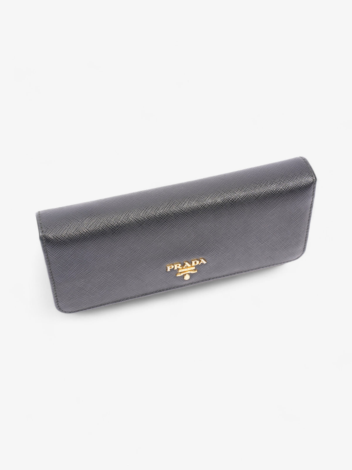 Prada Continental Wallet Black Saffiano Leather