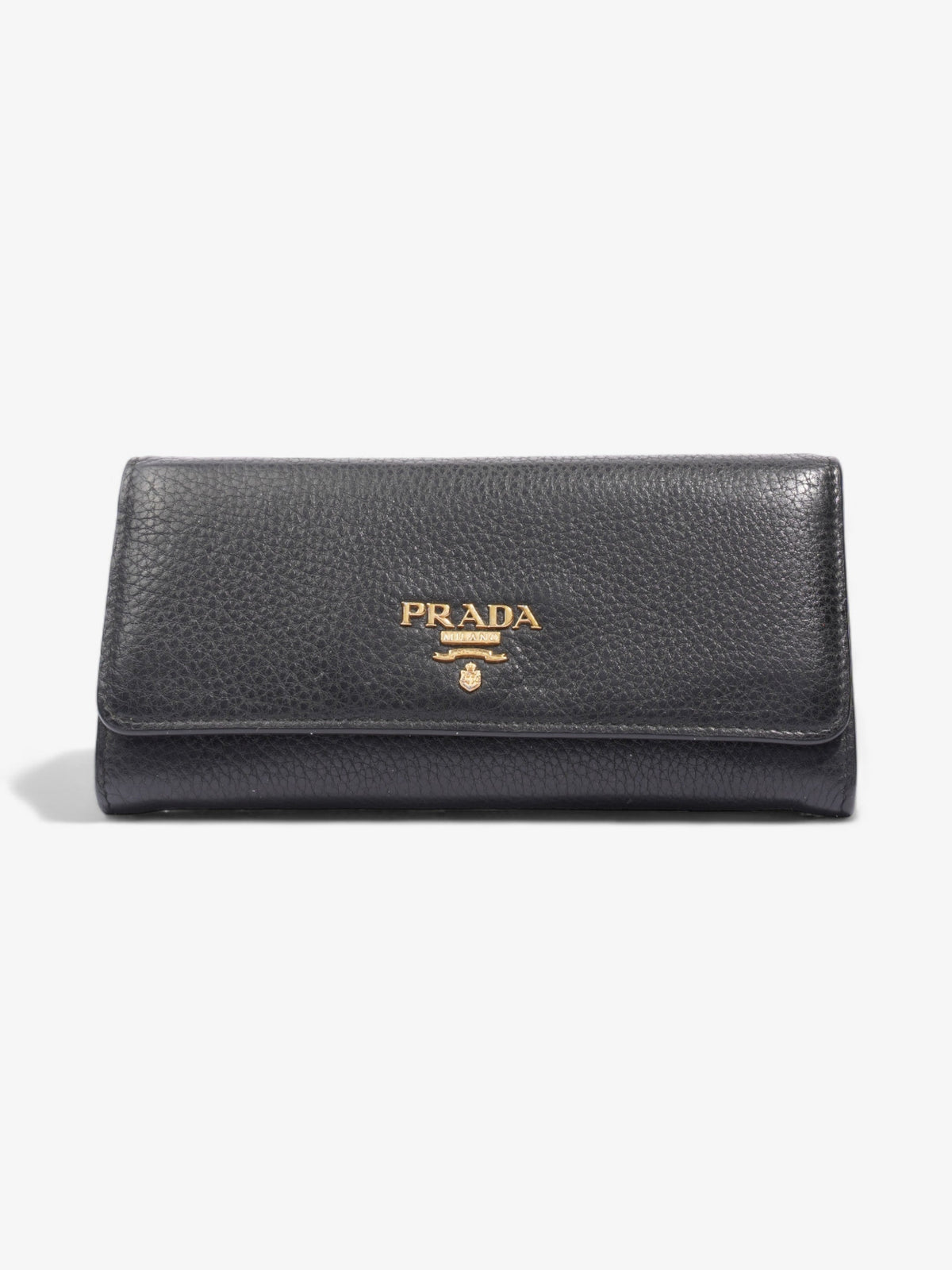 Prada Long Wallet Black Saffiano Leather