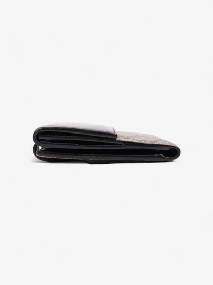 Gucci Padlock Wallet Beige And Ebony GG Supreme / Black Coated Canvas