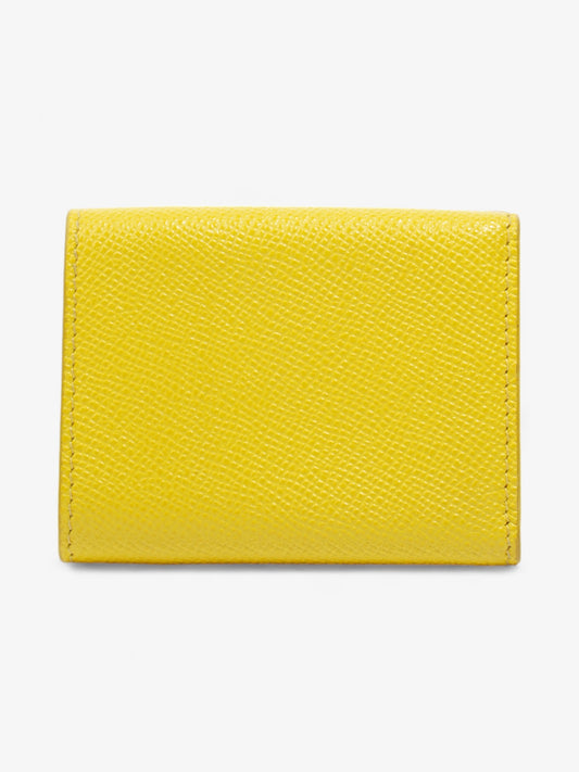 Christian Dior 30 Montaigne Compact Wallet Yellow Leather