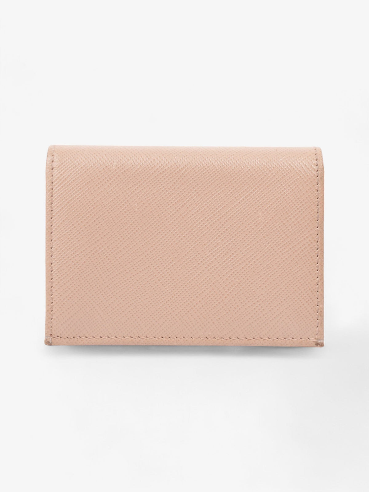 Prada Card Case Holder Beige Saffiano Leather