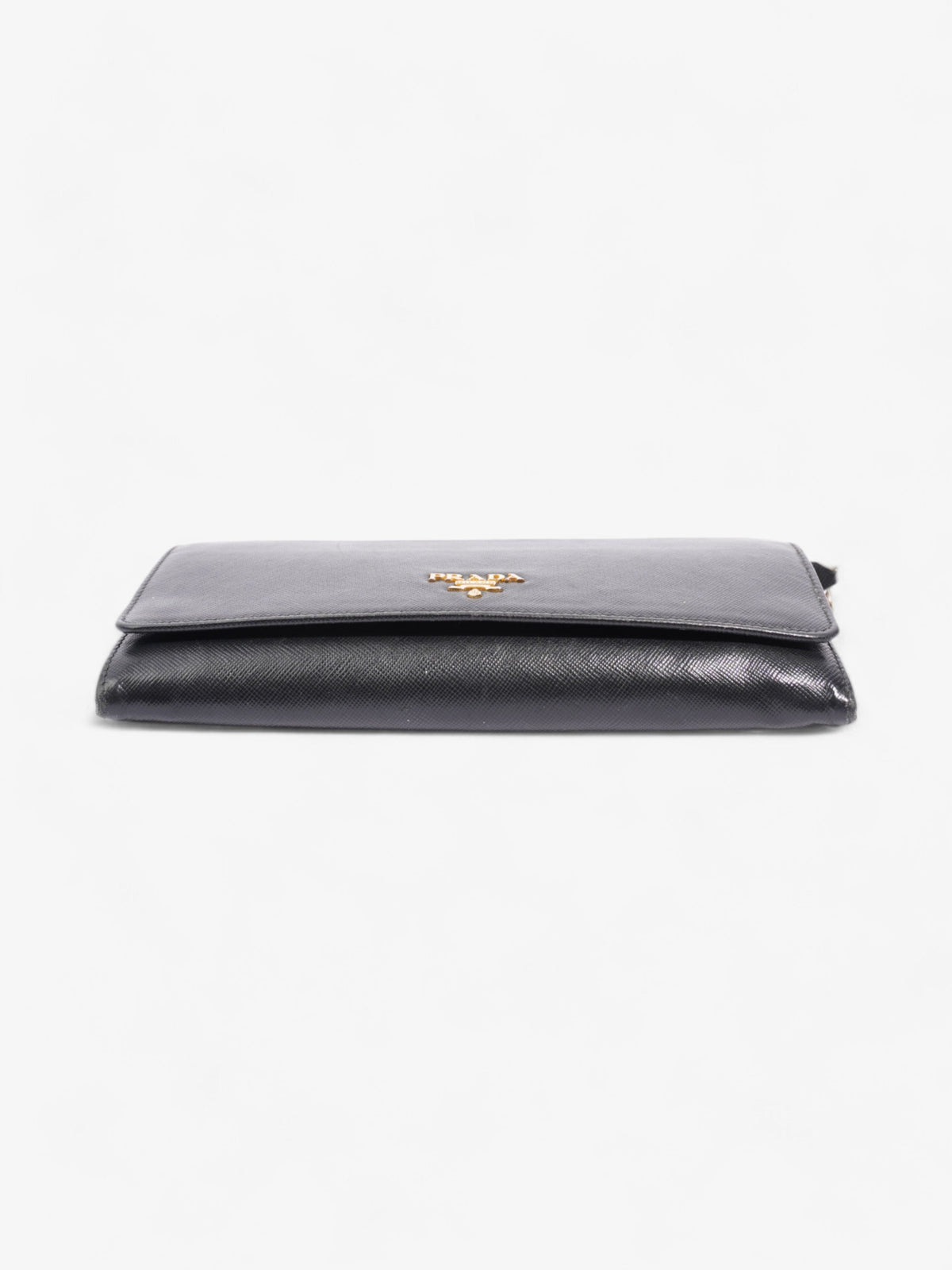 Prada Chain Wallet Black Saffiano Leather