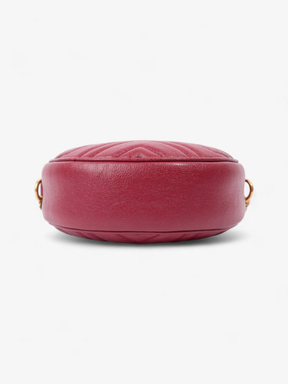 Gucci Marmont Round Bag Red Matelasse Leather