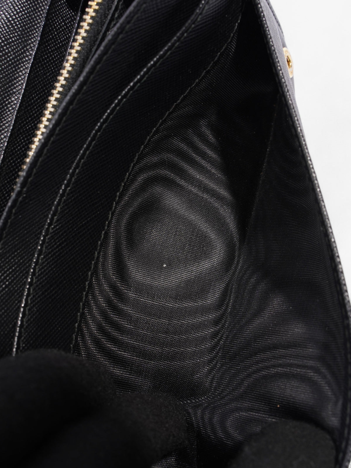 Prada Long Wallet Black Saffiano Leather