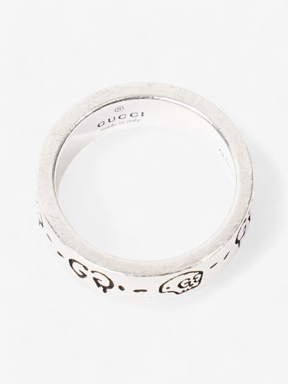 Gucci Ghost Ring Silver / Black Silver Sterling 11