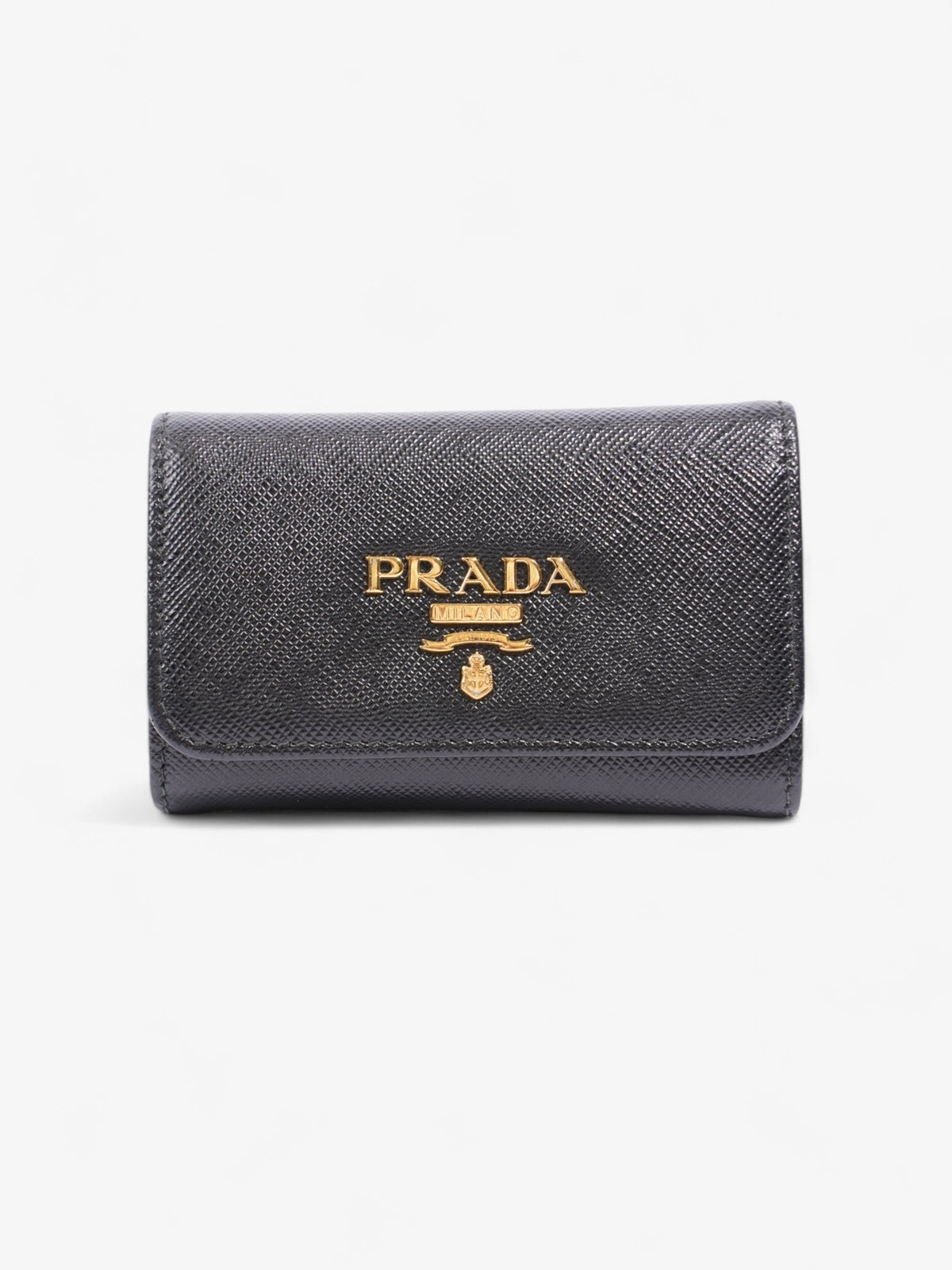 Prada Key Case Black Saffiano Leather