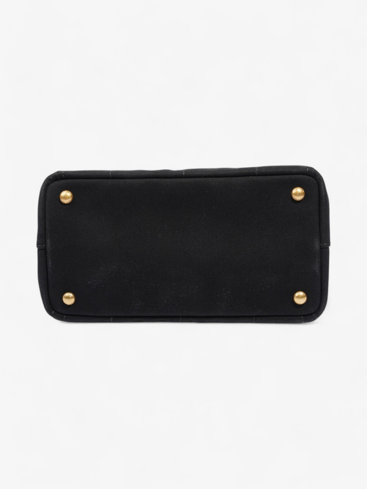 Prada Canapa 2 Way Handbag Black Cotton