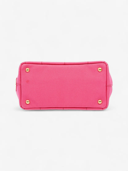 Prada Canapa 2 Way Handbag Pink Cotton