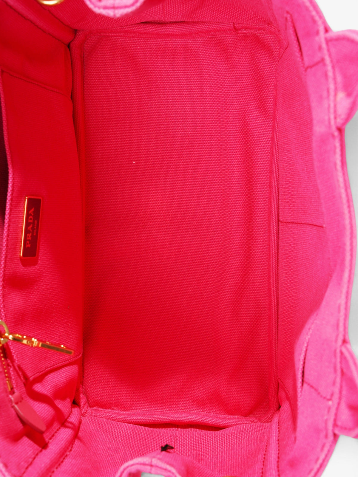 Prada Canapa 2 Way Handbag Pink Cotton