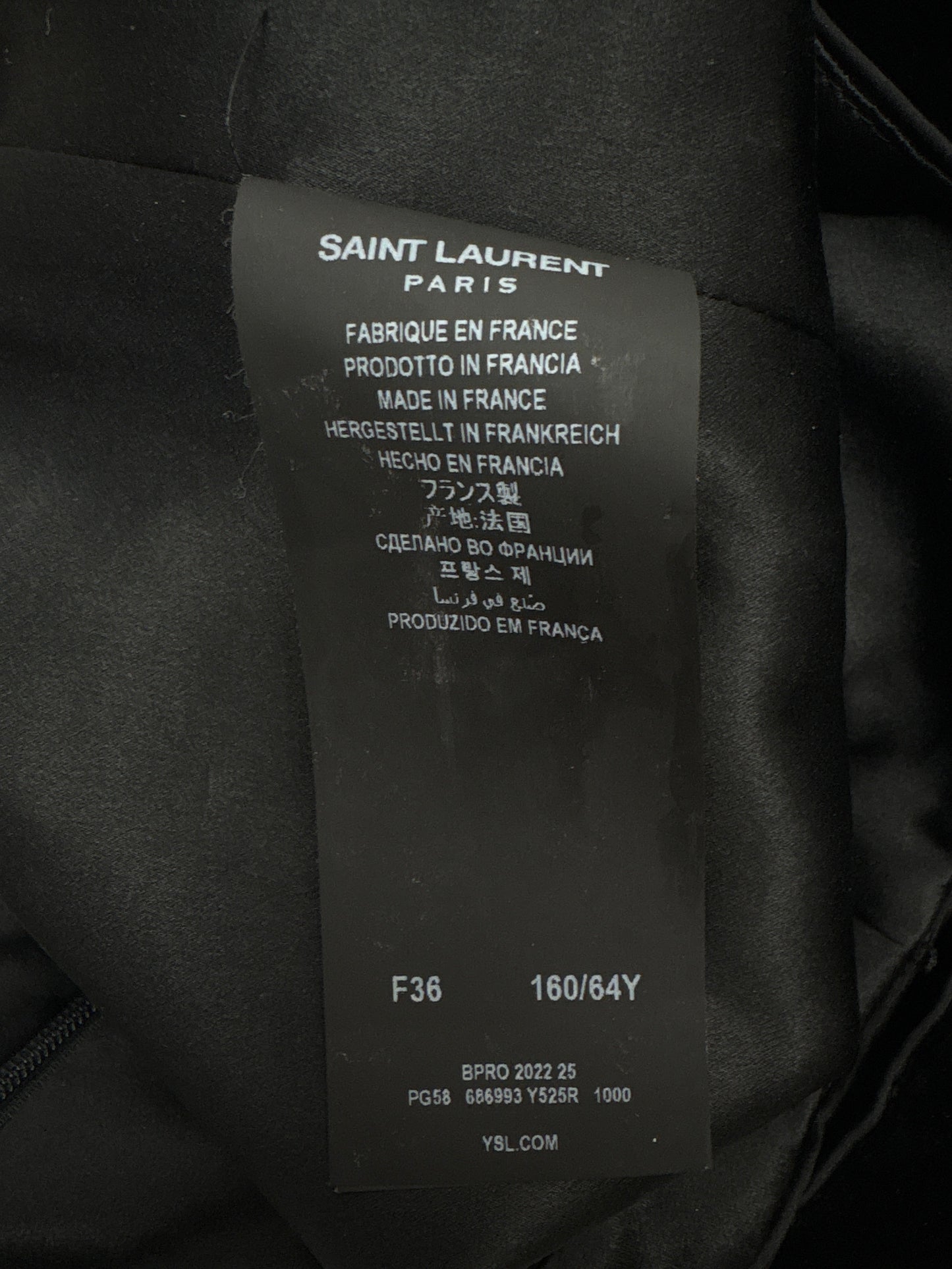 Saint Laurent Black Velvet Mini Sleeveless Playsuit with Crystal Heart and YSL Zip Detail Size FR 36 (UK 8)