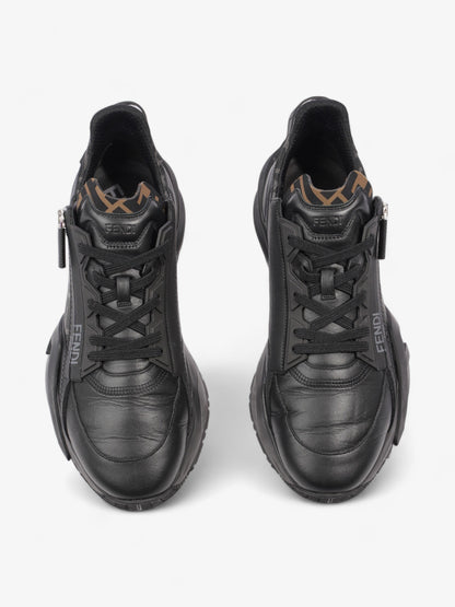 Fendi Flow Sneakers Black / Brown Leather EU 44 UK 10