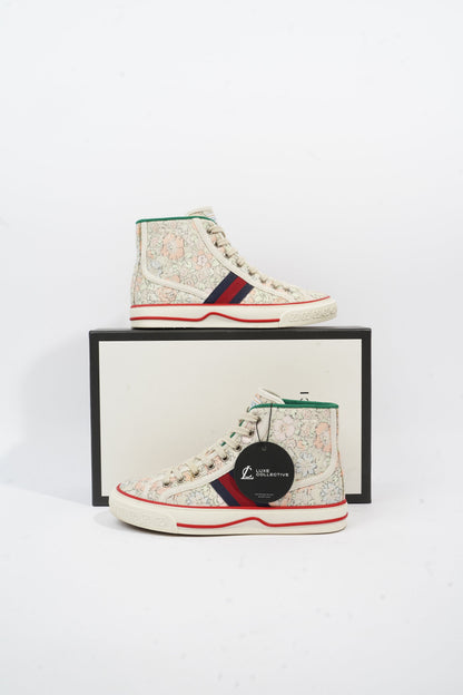 Gucci Tennis 1977 High Top Floral Print Canvas EU 35.5 UK 2.5