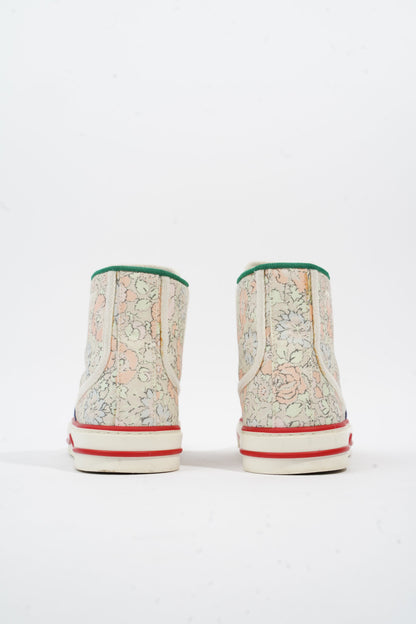 Gucci Tennis 1977 High Top Floral Print Canvas EU 35.5 UK 2.5