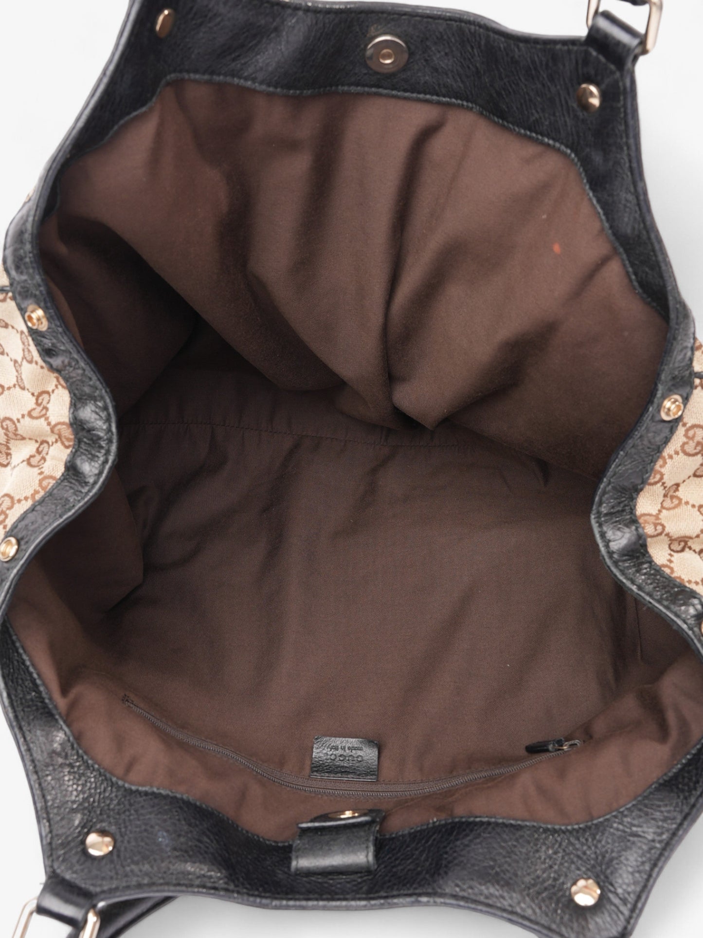 Gucci Sukey Large Beige And Ebony GG Supreme Canvas