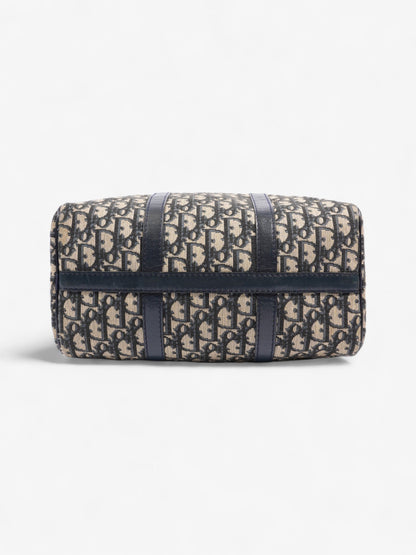 Christian Dior Boston Bag Navy Blue Canvas