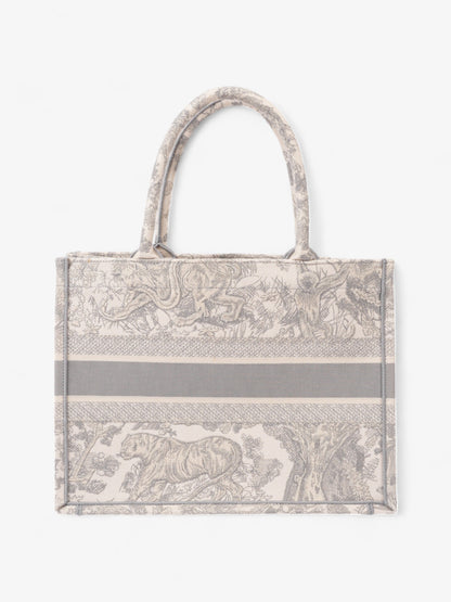 Christian Dior Book Tote Grey Oblique / White Cotton Medium