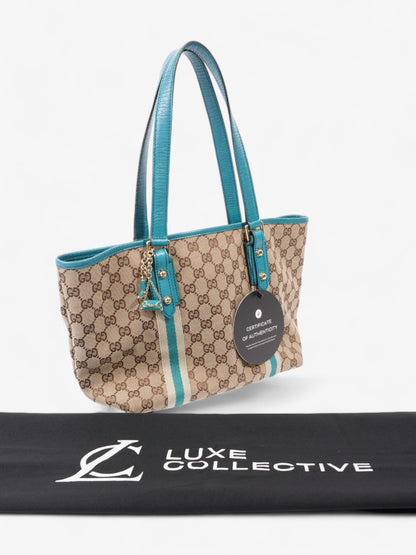 Gucci Jolicoeur Tote GG Supreme / Turquoise Canvas