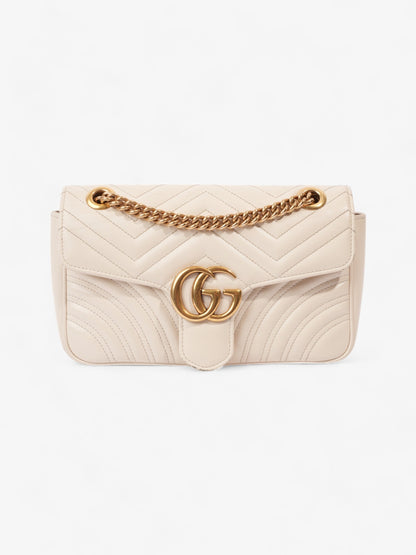 Gucci GG Marmont White Matelasse Leather Small