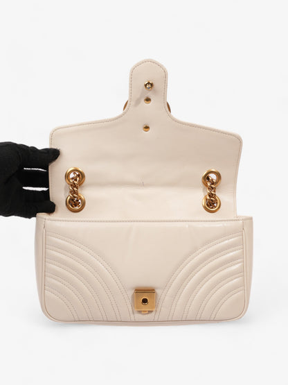 Gucci GG Marmont White Matelasse Leather Small