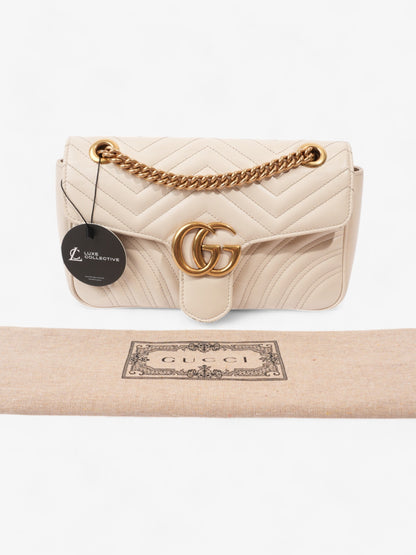 Gucci GG Marmont White Matelasse Leather Small