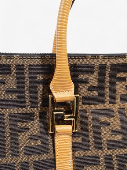Fendi Zucca Weekender Tote Brown Canvas