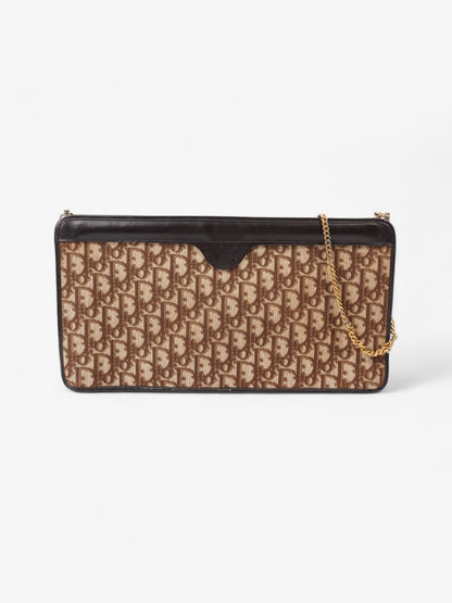 Christian Dior Diorissimo Clutch Brown Canvas