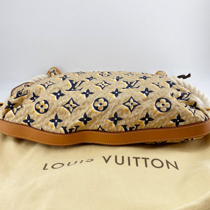 LOUIS VUITTON Limited Edition Tan Nylon Monogram Bulles PM Bag