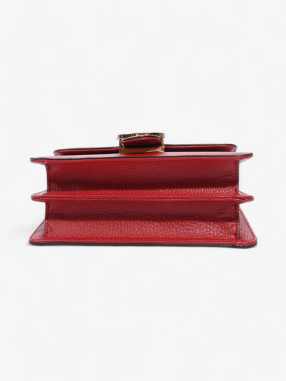 Gucci Interlocking Chain Shoulder Red Calfskin Leather Small