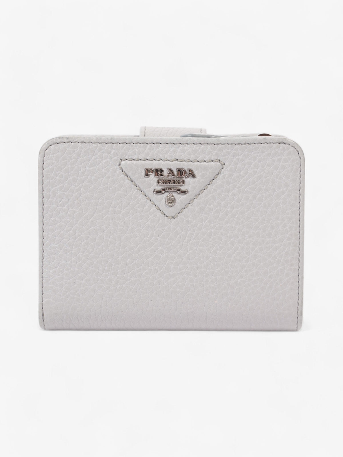 Prada Bifold Wallet Grey / Silver Leather