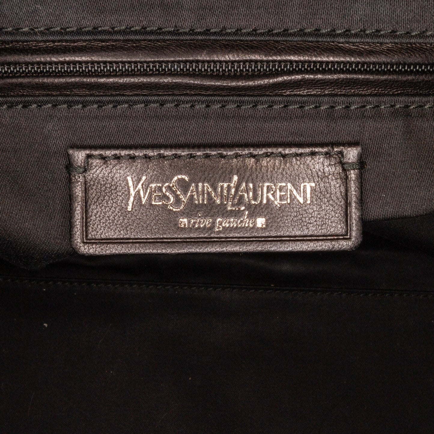 Brown YSL Easy Y Patent Leather Tote