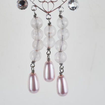 Christian Dior Heart Pink Clip On Earrings Costume Jewellery