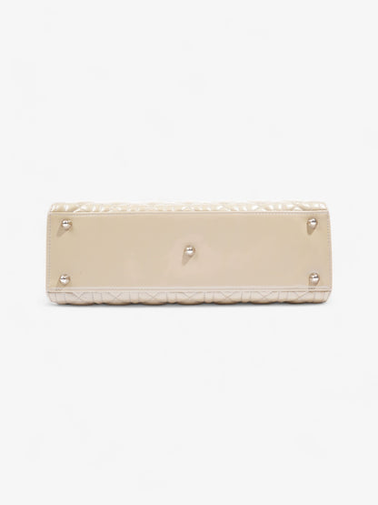 Christian Dior Lady Dior Natural Patent Leather Large