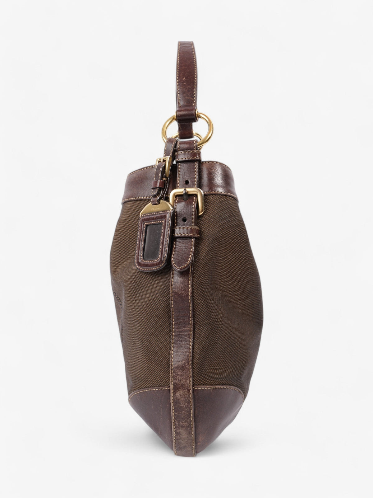Prada Canapa Tote Brown Canvas