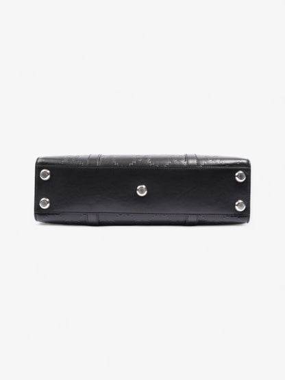 Gucci GG Tote Bag Black Embossed Leather Medium