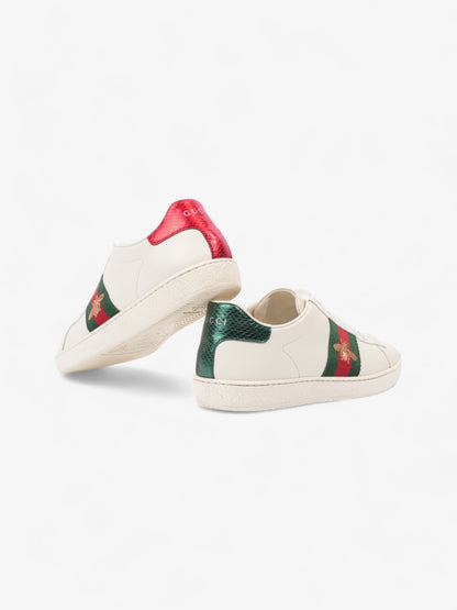 Gucci Ace Embroidered Bee White / Green / Red Leather EU 37 UK 4