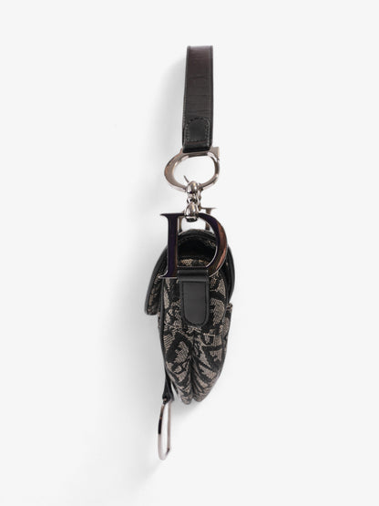 Christian Dior Saddle Bag Black Oblique Canvas