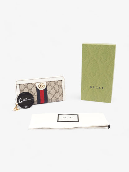 Gucci Ophidia Wallet GG Supreme / White Canvas