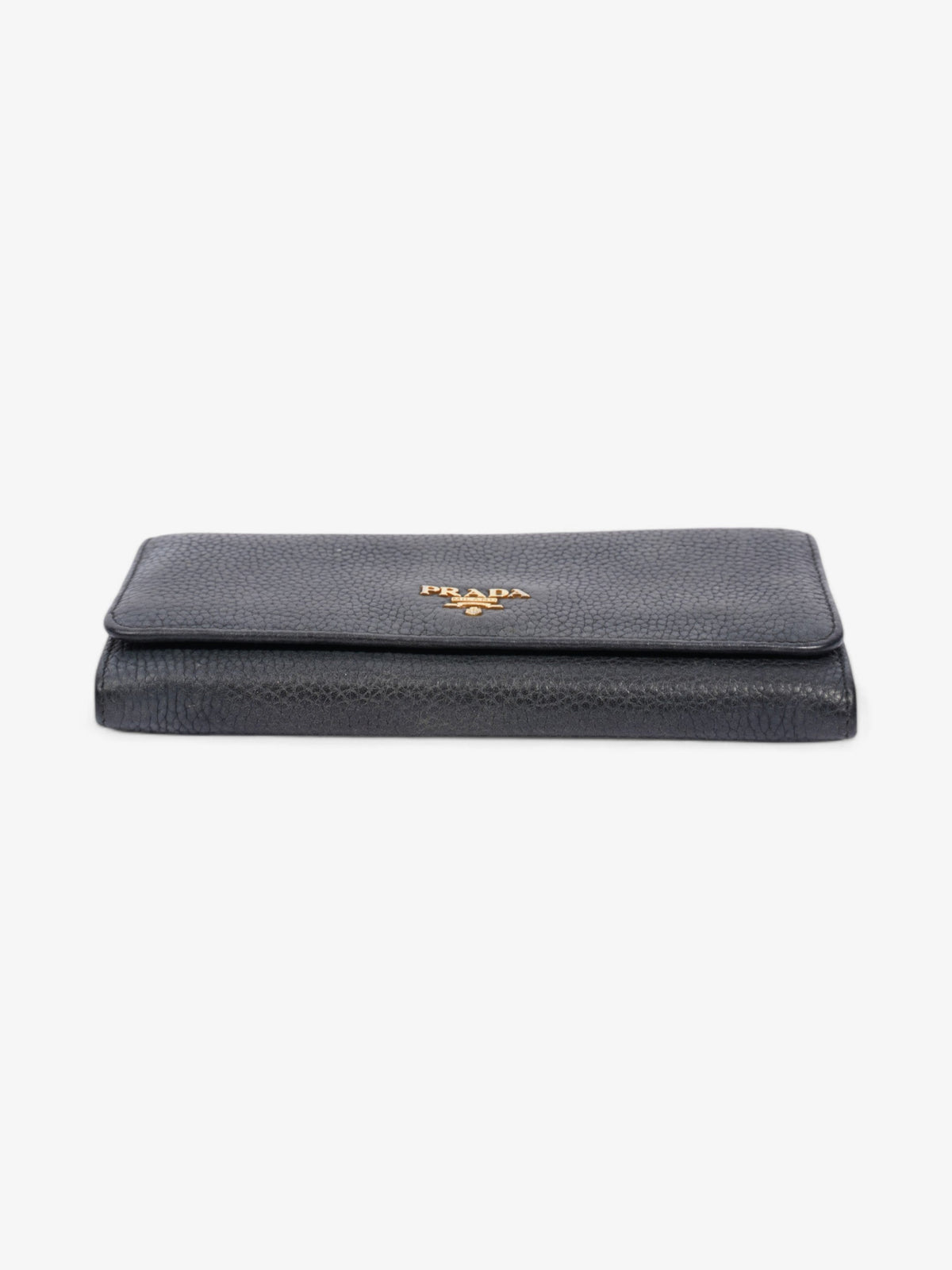 Prada Continental Wallet Dark Grey Leather