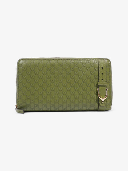 Gucci Microguccissima Continental Wallet Green Embossed Leather