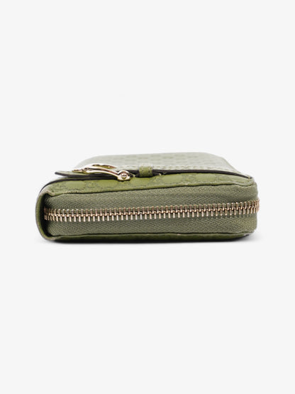 Gucci Microguccissima Continental Wallet Green Embossed Leather