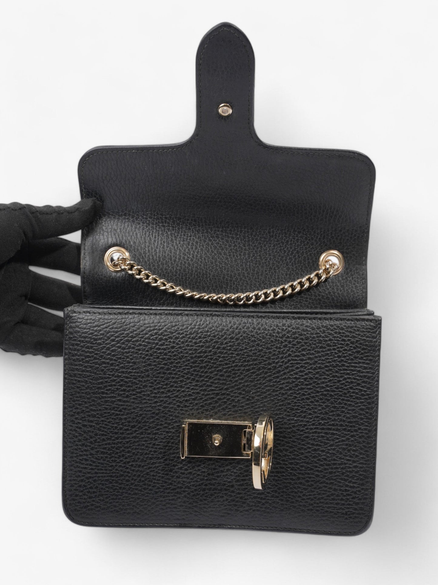 Gucci Interlocking Bag Black Leather Small