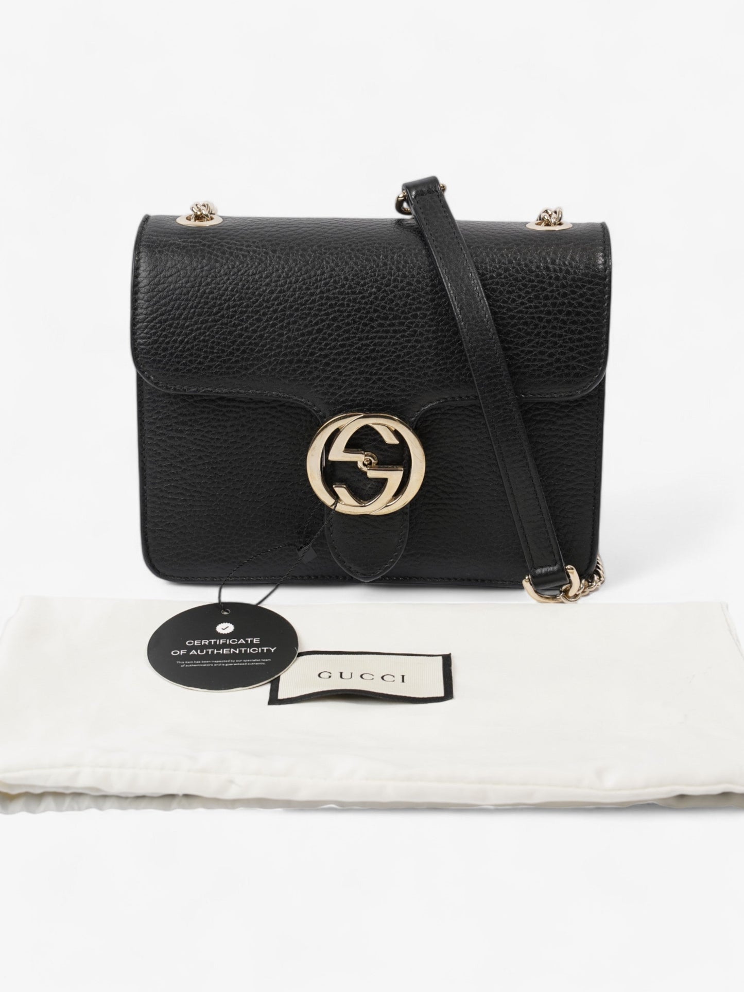 Gucci Interlocking Bag Black Leather Small
