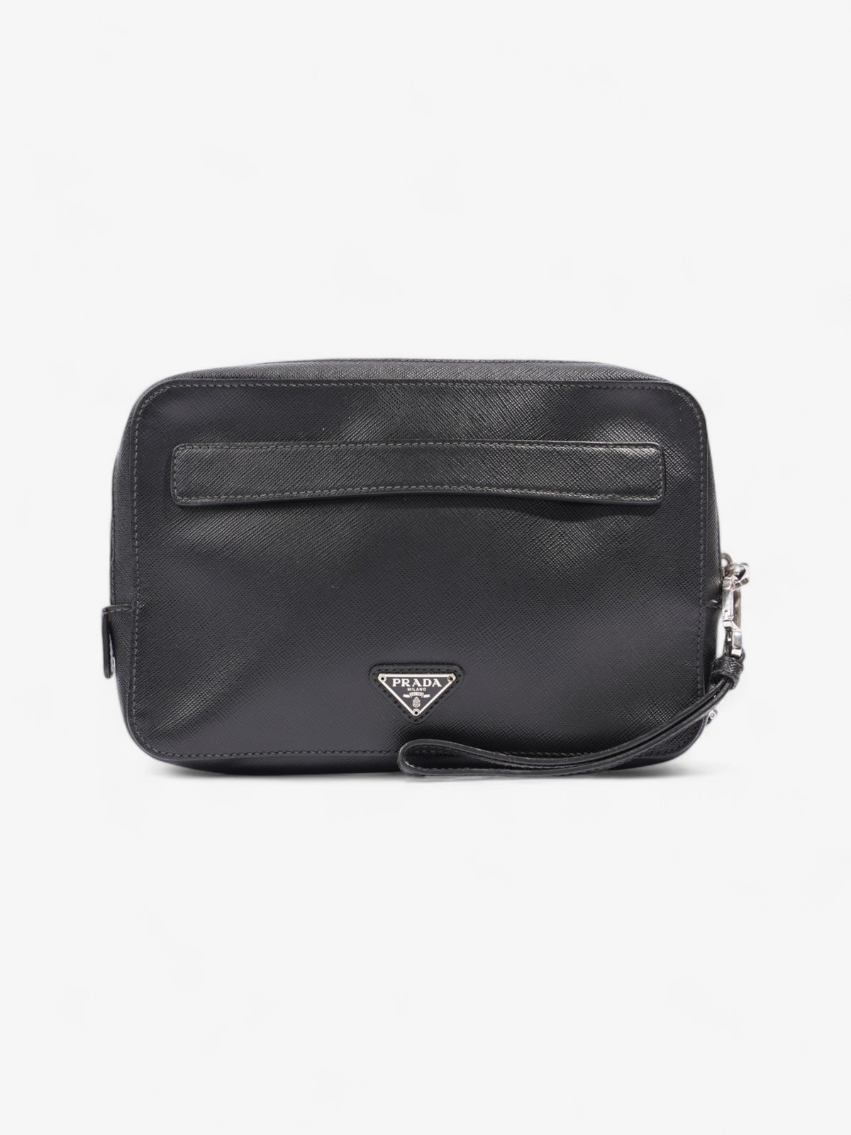Prada Wristlet Black Saffiano Leather