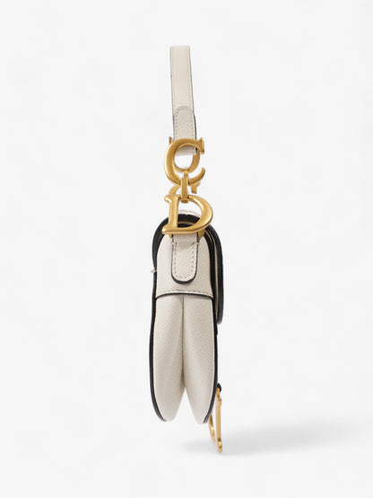 Christian Dior Saddle Bag White Calfskin Leather Mini